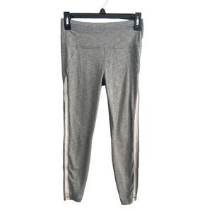 Athleta Women’s Small Workout Gym Gray with white mesh Leggings